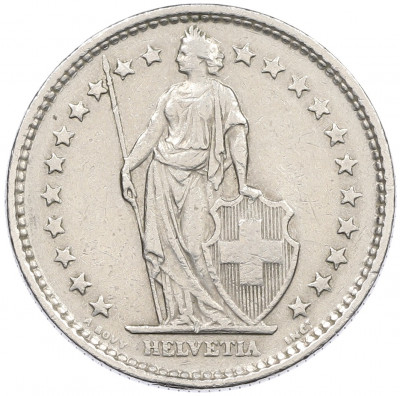 2 франка 1970 года Швейцария