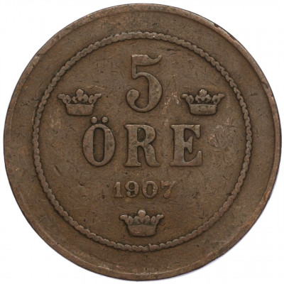 5 эре 1907 года Швеция