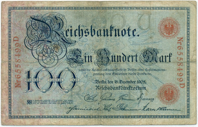 100 марок 1905 года Германия