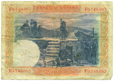 100 песет 1925 года Испания