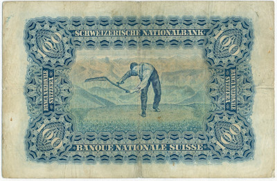 100 франков 1927 года Швейцария