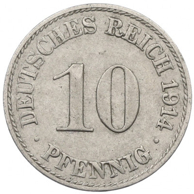 10 пфеннигов 1914 года A Германия