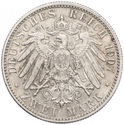 2 марки 1907 года Германия (Вюртемберг)