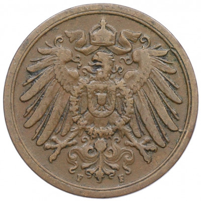 2 пфеннига 1906 года F Германия