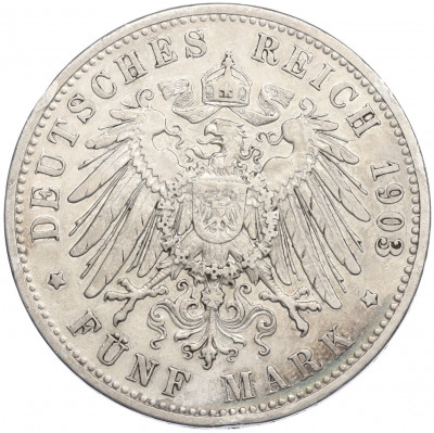 5 марок 1903 года D Германия (Бавария)