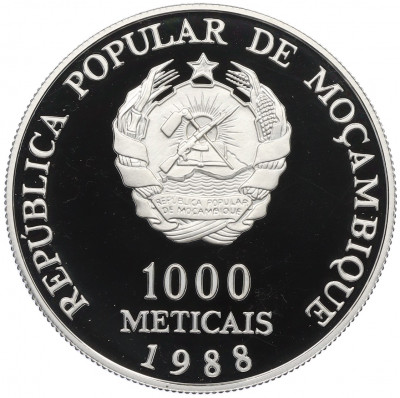 1000 метикалов 1988 года Мозамбик «Визит Папы Иоанна Павла II»