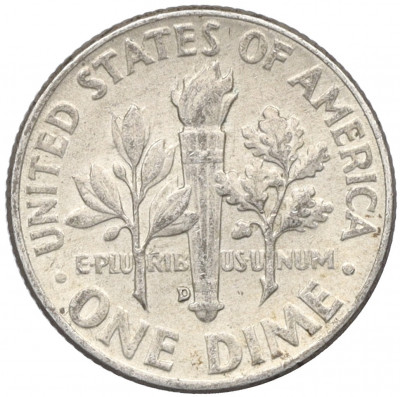 1 дайм (10 центов) 1960 года D США