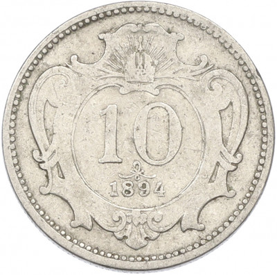 10 геллеров 1894 года Австрия