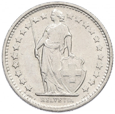 1/2 франка 1974 года Швейцария