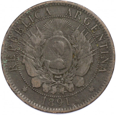 2 сентаво 1891 года Аргентина
