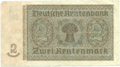 2 рентенмарки 1937 года Германия