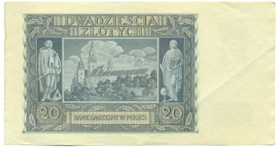 20 злотых 1940 года Польша