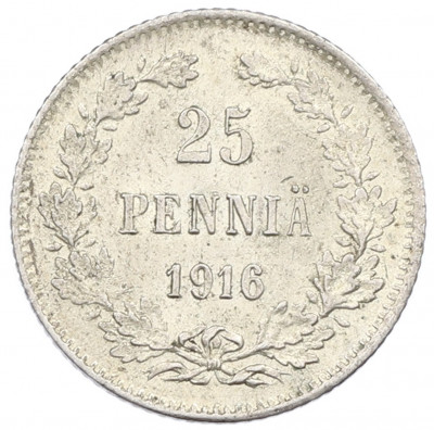 25 пенни 1916 года Русская Финляндия