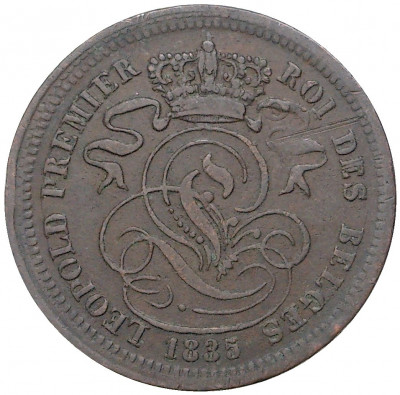 2 сантима 1835 года Бельгия