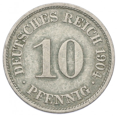 10 пфеннигов 1904 года A Германия