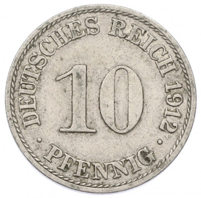 10 пфеннигов 1912 года A Германия