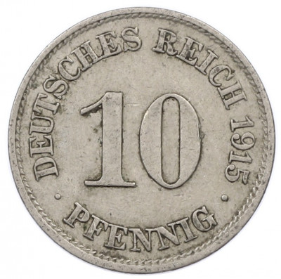 10 пфеннигов 1915 года J Германия