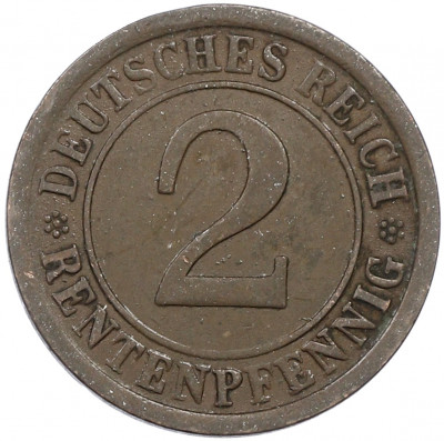 2 рентенпфеннига 1924 года A Германия