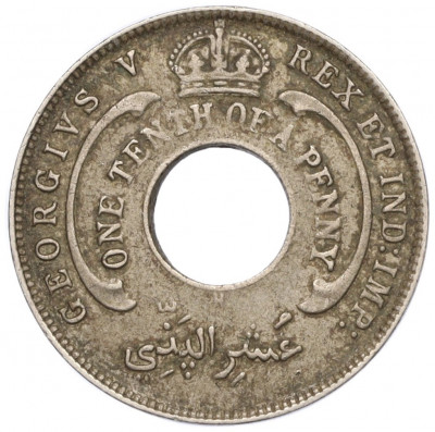 1/10 пенни 1914 года H Британская Западная Африка