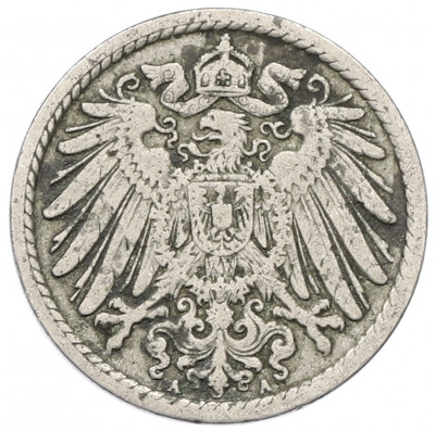5 пфеннигов 1900 года A Германия