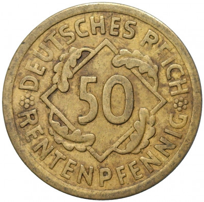 50 рентенпфеннигов 1924 года A Германия