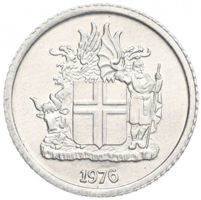 1 крона 1976 года Исландия