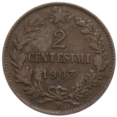 2 чентезимо 1903 года Италия