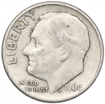 1 дайм (10 центов) 1960 года D США