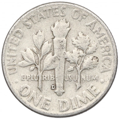 1 дайм (10 центов) 1960 года D США
