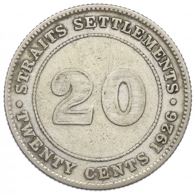 20 центов 1926 года Стрейтс Сетлментс