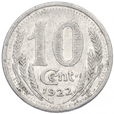 10 сантимов 1922 года Франция — департамент Эр и Луар (Нотгельд)