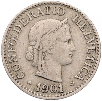 10 раппенов 1901 года Швейцария