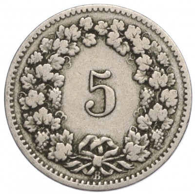 5 раппенов 1895 года Швейцария