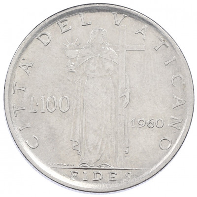 100 лир 1960 года Ватикан