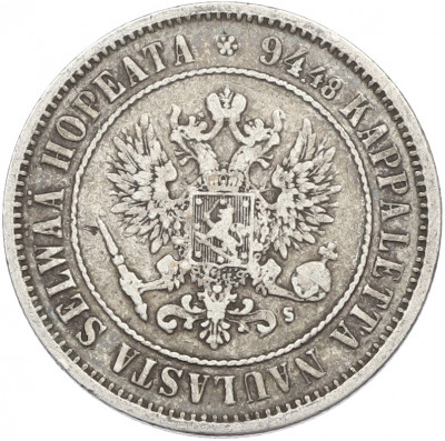 1 марка 1874 года Русская Финляндия