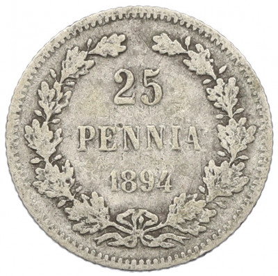 25 пенни 1894 года Русская Финляндия