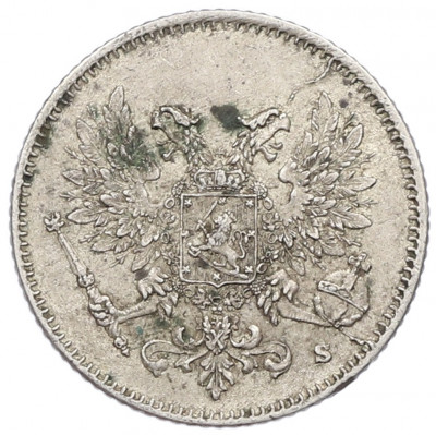 25 пенни 1917 года Русская Финляндия — Орел без корон (Временное правительство)