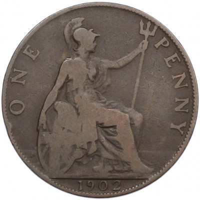 1 пенни 1902 года Великобритания