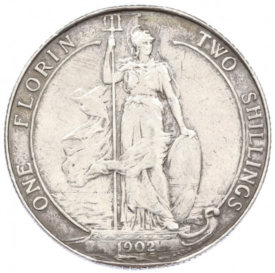 1 флорин (2 шиллинга) 1902 года Великобритания