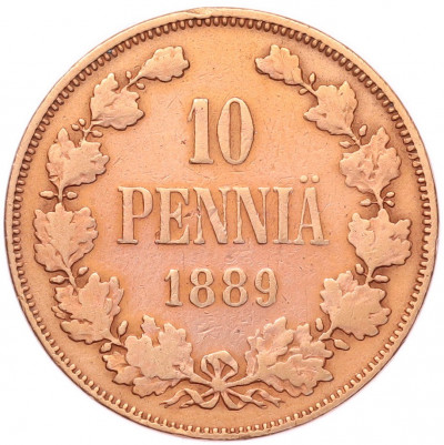 10 пенни 1889 года Русская Финляндия