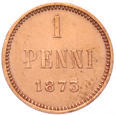 1 пенни 1873 года Русская Финляндия