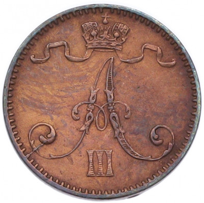 1 пенни 1891 года Русская Финляндия