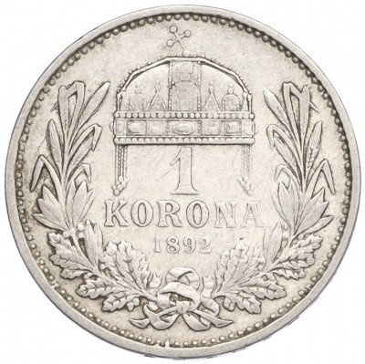 1 крона 1892 года Венгрия