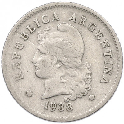 10 сентаво 1938 года Аргентина