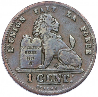 1 сантим 1849 года Бельгия