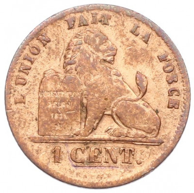 1 сантим 1862 года Бельгия