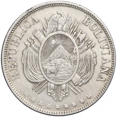 1 боливиано 1872 года Боливия