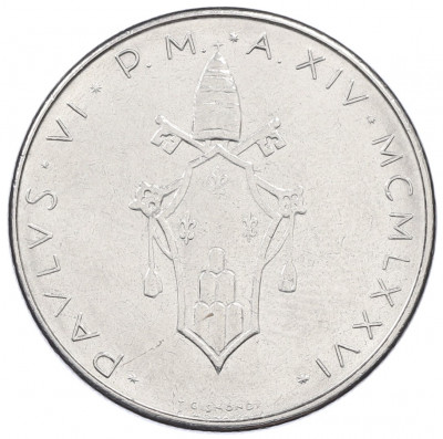 100 лир 1976 года Ватикан