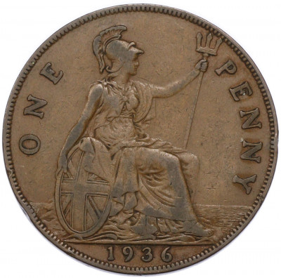 1 пенни 1936 года Великобритания