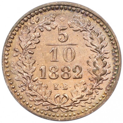 5/10 крейцера 1882 года Венгрия
